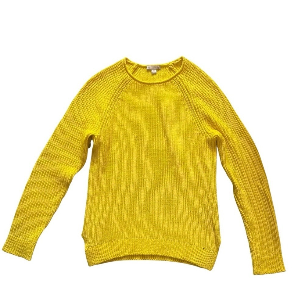 Yellow Shaker Knit Raglan Sweater Size XS Gap Designed & Crafted